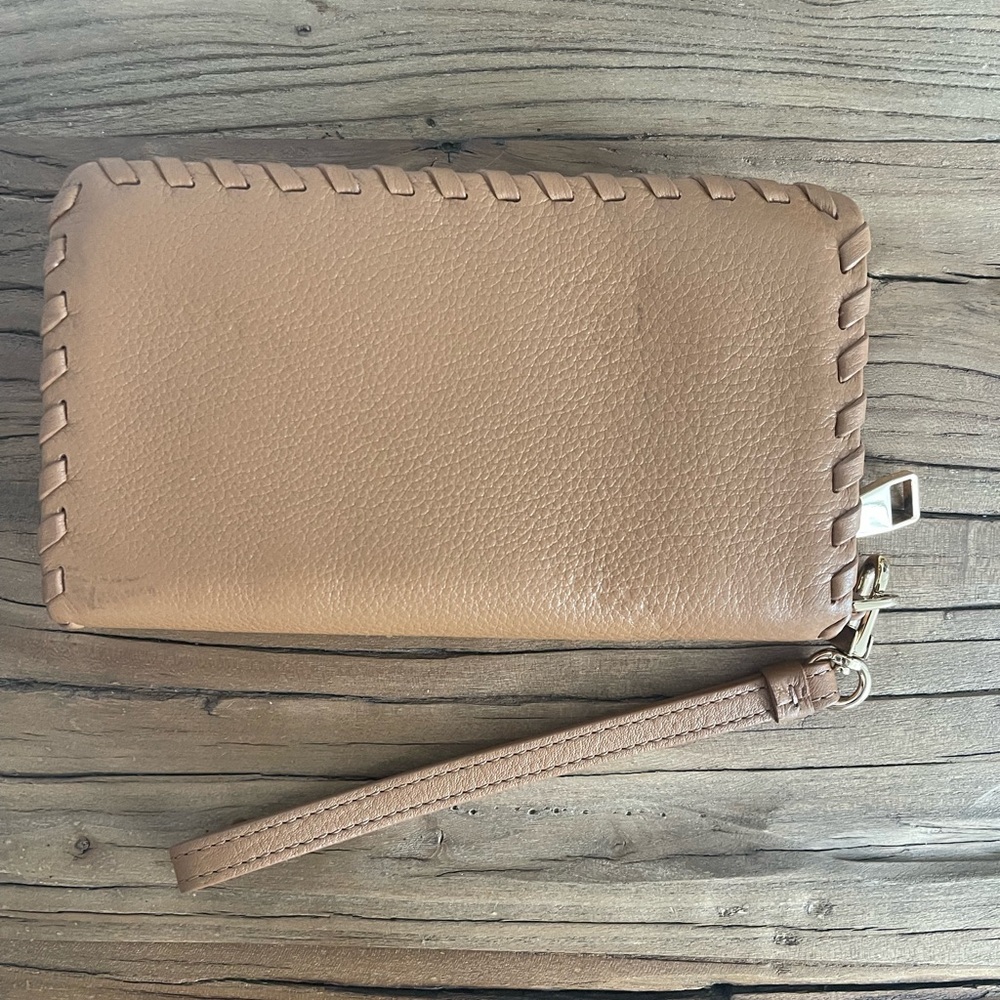Tory Burch Brown Leather Wristlet - Picture 2 of 6